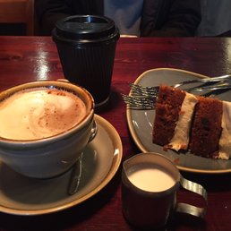 Coffee and carrot cake