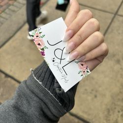 J & L Creative Nails - Full set acrylic nails (french tip style)