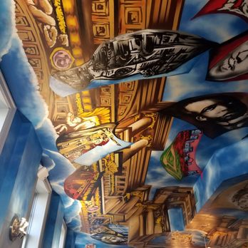 Café Piazza - ceiling mural - Pizza Near Me - Saint Louis, Missouri Café Piazza - ceiling mural - Pizza Near Me - Saint Louis, Missouri