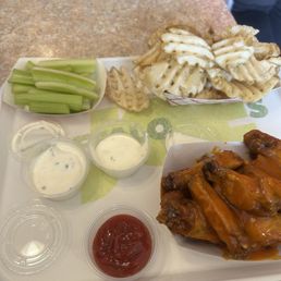 Wings and fries
