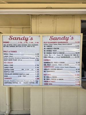 Menu photo 2 Sandy's Hamburgers Austin, TX Menu photo 2 Sandy's Hamburgers Austin, TX