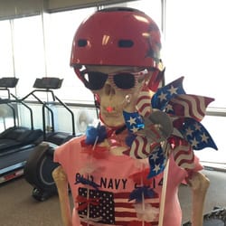 Select Physical Therapy - Northglenn - Sam the Skeleton. You never know what festivity or holiday he will be celebrating next.