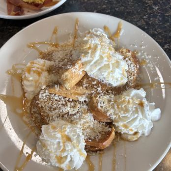 Texan Diner - Coconut Stuffed French Toast - Breakfast & Brunch Near Me - Haslet, Texas Texan Diner - Coconut Stuffed French Toast - Breakfast & Brunch Near Me - Haslet, Texas