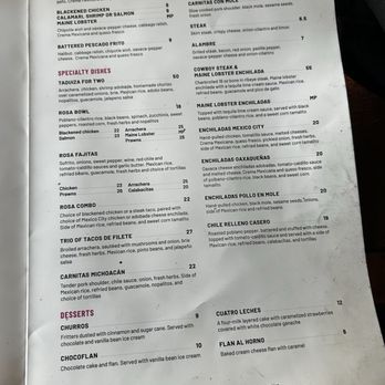 Taco Rosa - Menu - Mexican Near Me - Irvine, California