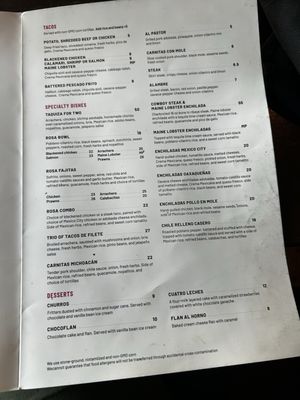 Menu photo 3 Taco Rosa Irvine, CA