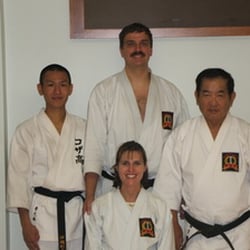 Martial Arts Institute - Sensei and Mrs. Webb with Kuniyoshi Sensei and Fukuhara San from Okinawa