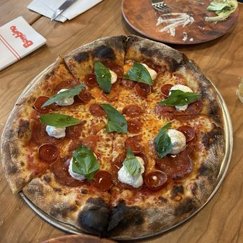 Bambino - Pepperoni and ricotta pizza - Pizza Near Me - Austin, Texas Bambino - Pepperoni and ricotta pizza - Pizza Near Me - Austin, Texas