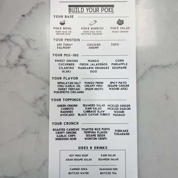 Pokemoto - the menu for the event - Hawaiian Near Me - Wichita, Kansas