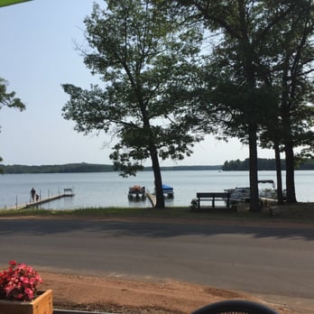McKenzie Landing - View of the lake from the patio - Pizza Near Me - Spooner, Wisconsin