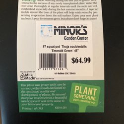 Minor's Garden Center - Full price tag. Where does it say that I received contractor pricing that would void a warranty?
