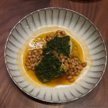 Nido - Halibut - with beans, salads verde and chorizo vinaigrette - New American Near Me - Austin, Texas Nido - Halibut - with beans, salads verde and chorizo vinaigrette - New American Near Me - Austin, Texas