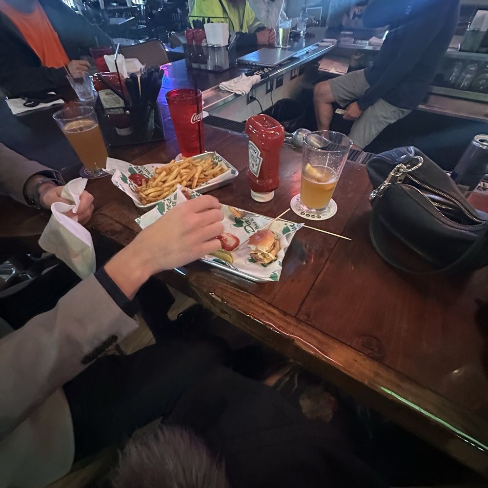 Burger and French fries
