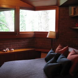 The Palmer House - The master bedroom with green views.