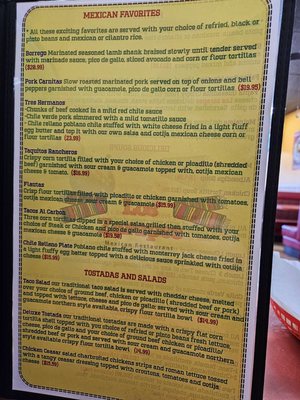 Menu photo 3 Los Zarapes Mexican Restaurant Granite Bay, CA