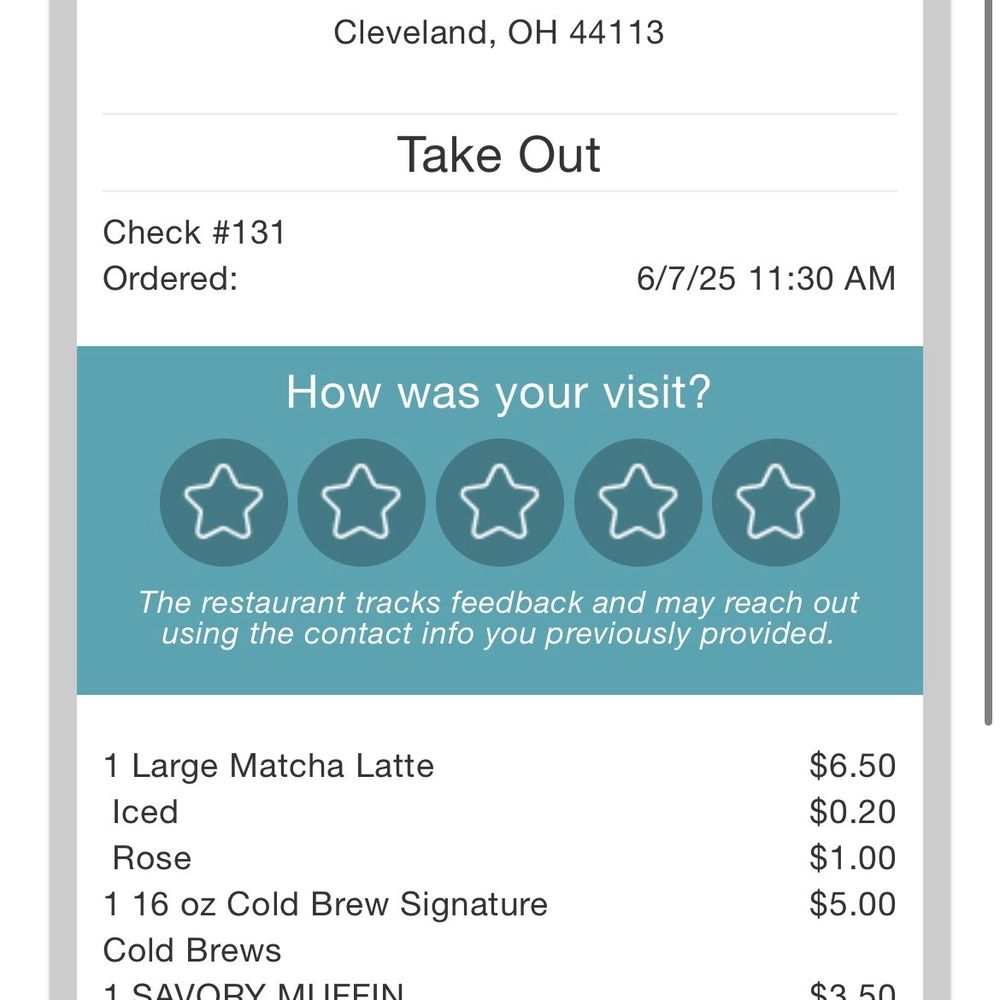 Edda Coffee Roasters - Receipt - Coffee & Tea Near Me - Cleveland, Ohio Edda Coffee Roasters - Receipt - Coffee & Tea Near Me - Cleveland, Ohio
