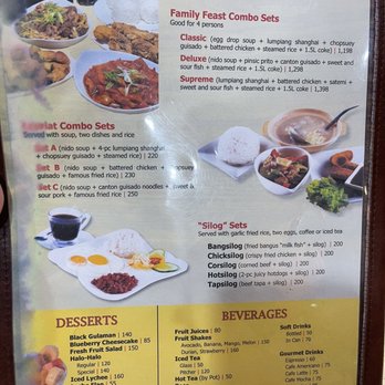 New Davao Famous Restaurant - Menu-Combo Meals - Chinese Near Me - Davao City, DAS