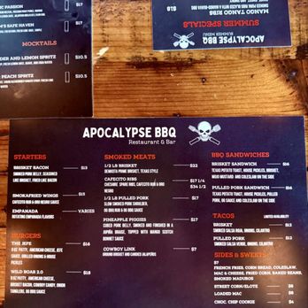 Apocalypse BBQ - Menu - Food Trucks Near Me - Miami, Florida
