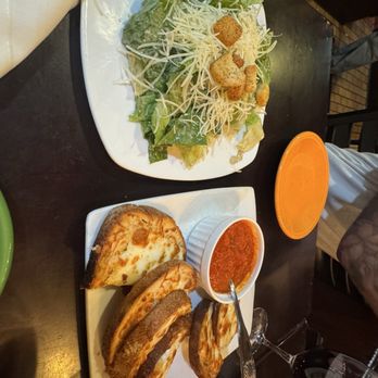 Cafe Veloce - Garlic cheese bread and Cesar salad - Italian Near Me - Kirkland, Washington