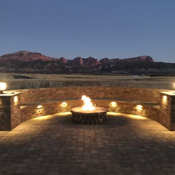 Detailed Landscaping - a fire pit in the evening - Landscaping Near Me Detailed Landscaping - a fire pit in the evening - Landscaping Near Me