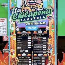 Taqueria La Chilapena - Menu