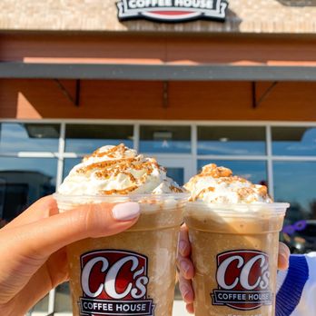 CC's Coffee House - two cups of coffee with whipped cream - Coffee & Tea Near Me - Baton Rouge, Louisiana