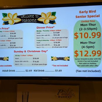 Paradise Buffet - Hours and prices - Buffets Near Me - Montclair, California Paradise Buffet - Hours and prices - Buffets Near Me - Montclair, California