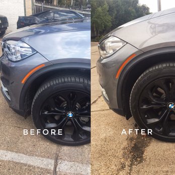Hance Uptown Collision - Before/after of front bumper paint work. - Body Shops Near Me - Plano, Texas