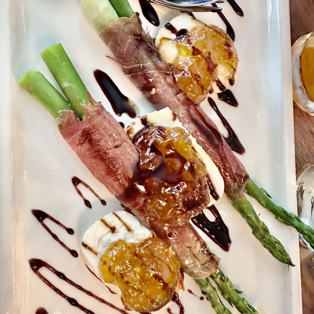 Trapeze Restaurant - Prosciutto Wrapped Grilled Asparagus $18 - Italian Near Me - Burlingame, California Trapeze Restaurant - Prosciutto Wrapped Grilled Asparagus $18 - Italian Near Me - Burlingame, California