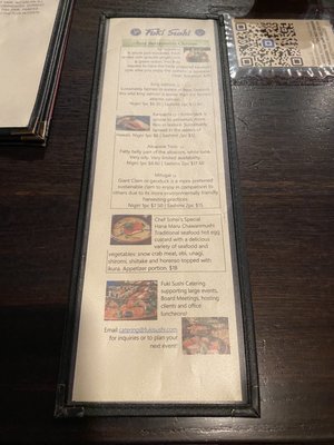 Menu photo 1 Fuki Sushi Palo Alto, CA Menu photo 1 Fuki Sushi Palo Alto, CA