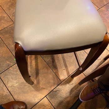 Andale Restaurant Bar - How about this dangerous bar stool missing the bar for your feet. FYI - two at our table - Seafood Near Me - Bonita, California Andale Restaurant Bar - How about this dangerous bar stool missing the bar for your feet. FYI - two at our table - Seafood Near Me - Bonita, California