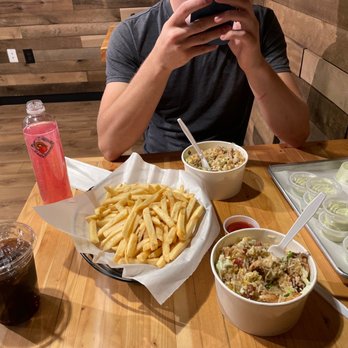 Red Fuego - Fried rice chicken bowl with fries - Peruvian Near Me - Lehi, Utah Red Fuego - Fried rice chicken bowl with fries - Peruvian Near Me - Lehi, Utah