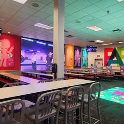 Chuck E. Cheese - Revamped, high-tech look, no more band. RIP Chuck E. Cheese band.