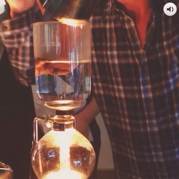 Siphon Coffee - The siphon process, takes about 10-15 mins. We waited for 30! - Cafes Near Me - Houston, Texas
