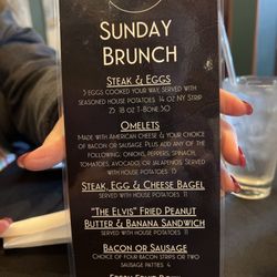 Dev's Steakhouse Piano Bar Lounge - Brunch menu