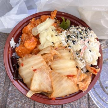 Aloha Fresh - Korean style shrimp bowl with kimchi and mac salad - Poke Near Me - San Jose, California