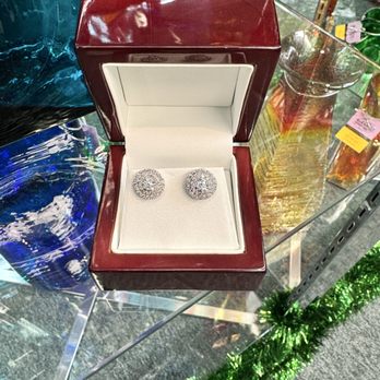 Don Browning’s Jewelers - White gold diamond earrings. 1 carat - Jewelry Near Me - Logan, West Virginia Don Browning’s Jewelers - White gold diamond earrings. 1 carat - Jewelry Near Me - Logan, West Virginia