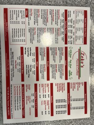 Menu photo 4 Zeke's Pizza and Coffee Tucson, AZ Menu photo 4 Zeke's Pizza and Coffee Tucson, AZ
