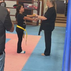 Taylor Martial Arts - Earning yellow black stripe belt