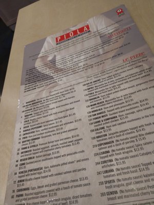 Menu photo 3 Piola Memorial Houston, TX