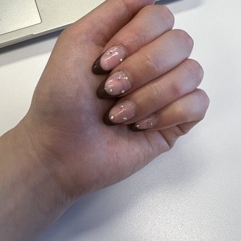 Luxe Hair-Nail & Spa - What I got (I did ask for single color French tip) Two different base colors, bubbles everywhere - Hair Salons Near Me - Fullerton, California Luxe Hair-Nail & Spa - What I got (I did ask for single color French tip) Two different base colors, bubbles everywhere - Hair Salons Near Me - Fullerton, California