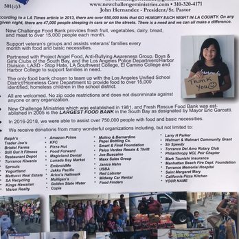 New Challenge Ministries - They treat everyone with respect & kindness. - Food Banks Near Me - Torrance, California New Challenge Ministries - They treat everyone with respect & kindness. - Food Banks Near Me - Torrance, California