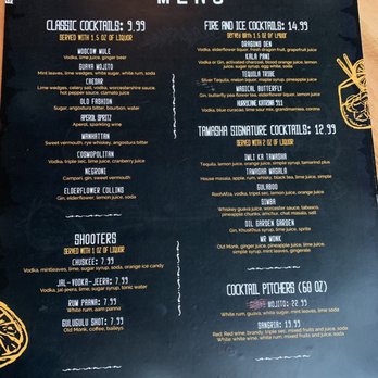 Tamasha - Drinks menu - Bars Near Me - Toronto, Ontario