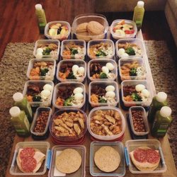 HVY Industry - Actual photo of our trainer's personal meal prep. We educate you to the fullest extent so you can be self sufficient and healthy.
