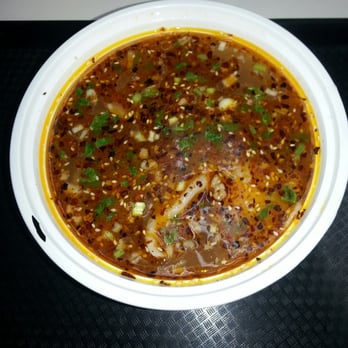 Beijing Dumpling House - Pork & Cabbage Dumplings(8) in Spicy Soup - Bubble Tea Near Me - Jamaica, New York