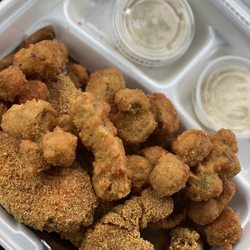 Fish & More - 2 Catfish Steaks with 1 Side and Drink...Fried Okra! Best in 3 counties!