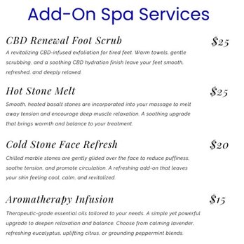 Repeat Bodywork - Add-on Spa Services and pricing - Massage Therapy Near Me - Huntington Beach, California Repeat Bodywork - Add-on Spa Services and pricing - Massage Therapy Near Me - Huntington Beach, California