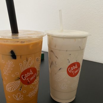 Asian Express - Thai tea with grass jelly and Vietnamese iced coffee (supposedly but it just tasted like milk). - Bubble Tea Near Me - Sparks, Nevada Asian Express - Thai tea with grass jelly and Vietnamese iced coffee (supposedly but it just tasted like milk). - Bubble Tea Near Me - Sparks, Nevada