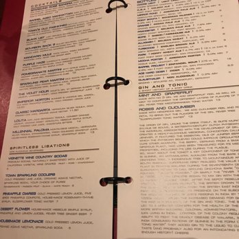 TOWN - Cocktail menu - Steakhouses Near Me - San Carlos, California TOWN - Cocktail menu - Steakhouses Near Me - San Carlos, California