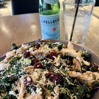 Picazzo's Healthy Italian Kitchen - Chopped Kale Salad with chicken added - Gluten-Free Near Me - Glendale, Arizona Picazzo's Healthy Italian Kitchen - Chopped Kale Salad with chicken added - Gluten-Free Near Me - Glendale, Arizona