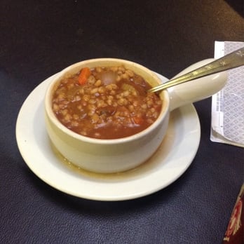 Nooner's - Beef and barley soup - Breakfast & Brunch Near Me - London, Ontario Nooner's - Beef and barley soup - Breakfast & Brunch Near Me - London, Ontario